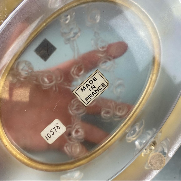 Lalique Coppelia Trinket Dresser Box Oval hinged with gold tone hardware France - Picture 10 of 13